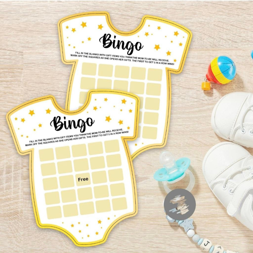 Baby Shower Bingo Cards, Yellow Gold - Picture 5 of 5